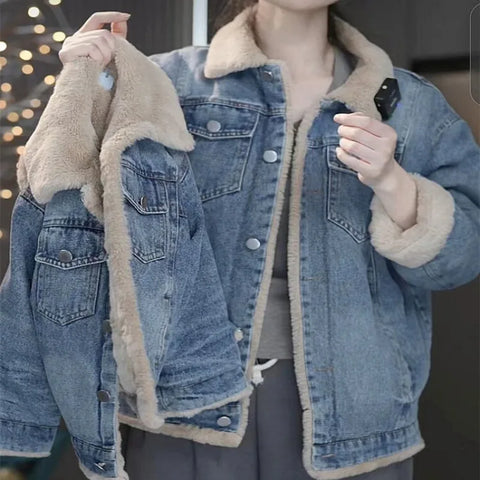 Plush Denim Jackets