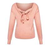 Pink Bow Knitted Sweater - EllMii Boutique